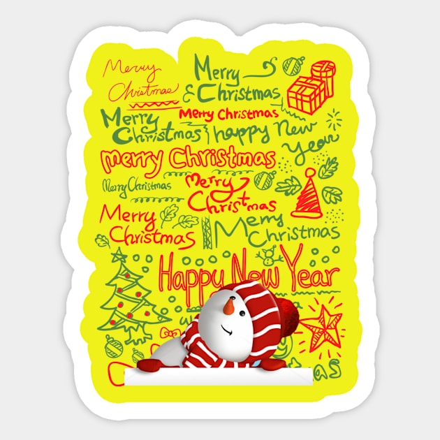 Christmas snowman Sticker by Dress Wild